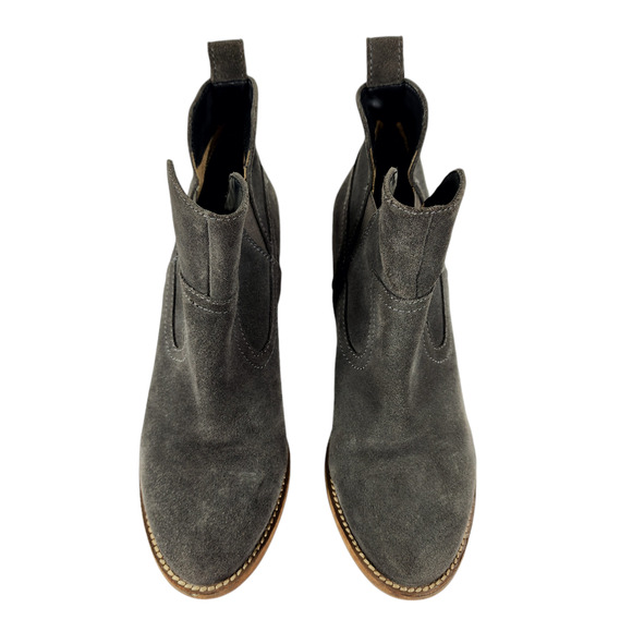 Blondo Wedge Bootie 7M Womens Irving Chelsea Waterproof Gray Suede Leather READ - Picture 8 of 12